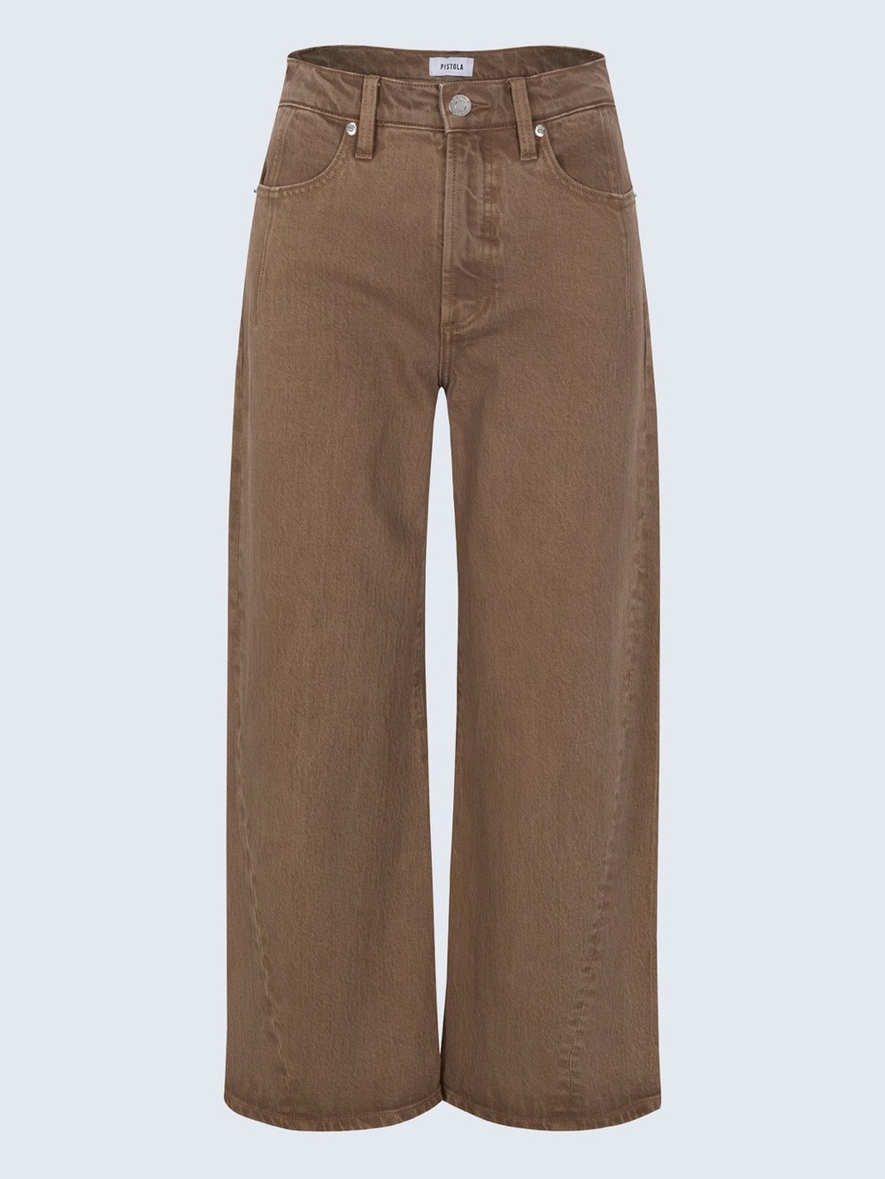 Pistola Kyra High Rise Bowed Ankle Crop Jeans Tannin Brown Size 26 NWOT Defect - Picture 7 of 15